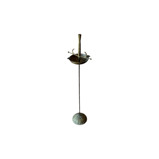 Vintage Brass Floor Standing Smoker’s Ashtray - Circa 1930s