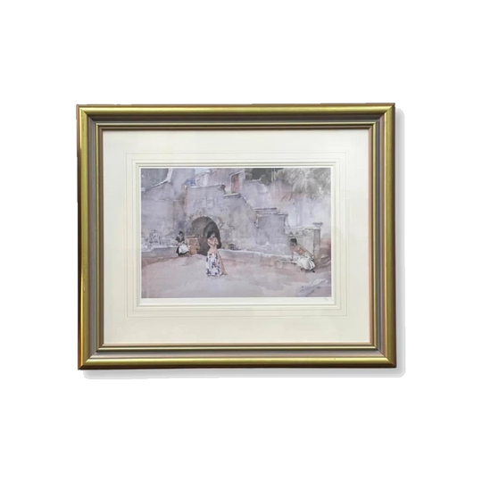 William Russell Flint (1880-1969) Three Ladies in Architectural Courtyard Ltd. Ed. print 473/650