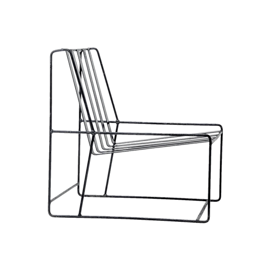 Italian Ribbon Steel Lounge Chair, c1950, Set of Two