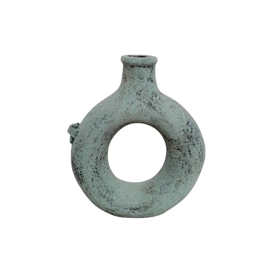 Terracotta White Vase