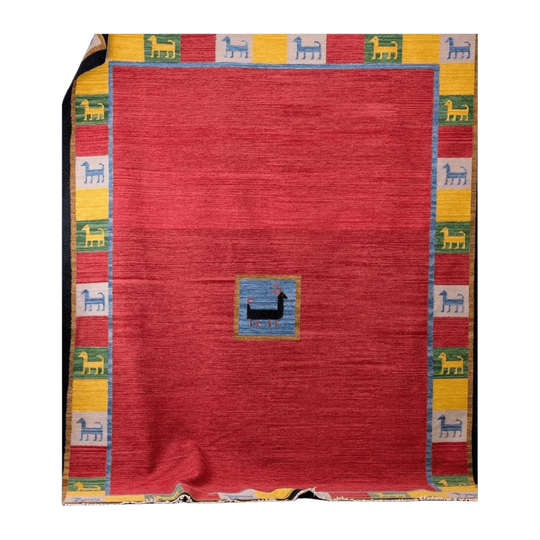 Gabbeh Rug in Hand Spun Wool, Zagros Mountains Iran, c1970