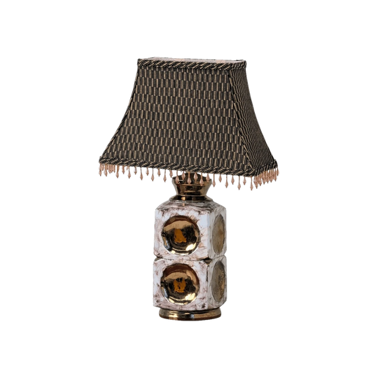 Ellis Ceramics Table Lamp in Metallic Ombre, c1970s
