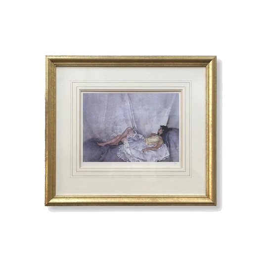 William Russell Flint (1880-1969) Reclining Lady in Yellow Ltd. Ed. 505/750