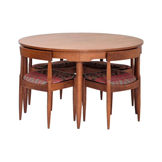 Ernst Hansen Extension Dining Table and Chairs in Teak, c1960s