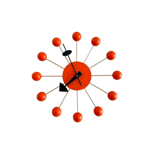 Ball Clock by George Nelson for Vitra — Orange