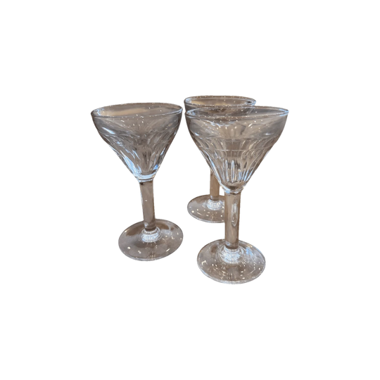 Vintage Cut Crystal Sherry Glasses - Set of 10 – French Antique Glassware | Water Tiger