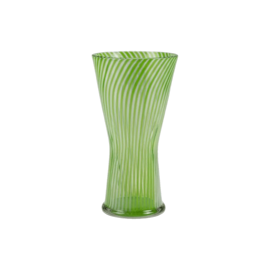 Authentic mid-century fine art glass vase, hand-blown on the island of Murano, Italy (c. 1950s-1960s).