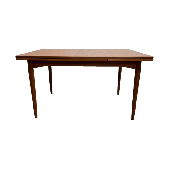 Restored Mid Century Parker Teak Extension Rectangular Dining Table