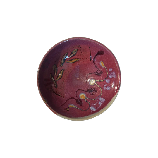 Floral Hand-Painted Medium Ceramic Bowl