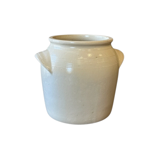 French Antique Stoneware Confit Pots | Vintage Kitchen Decor