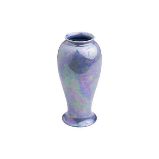 Ruskin Pottery Iridescent Blue Lustre Vase