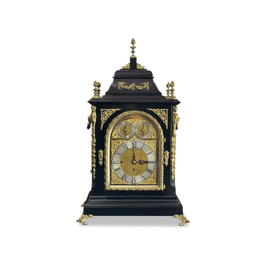 Grand 19th century English ebonised bracket clock c.1875