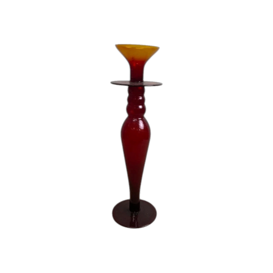 Mid-Century Glass Candle Holder