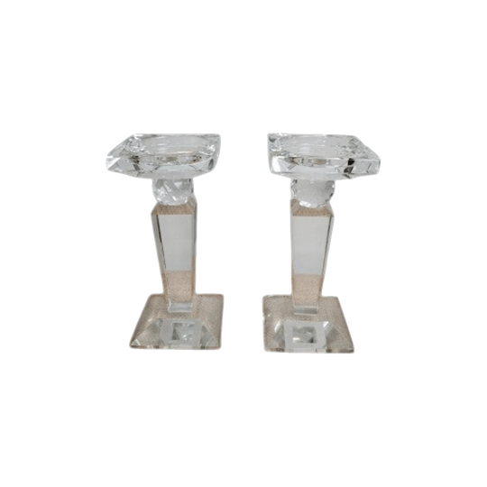 Pair of Crystal Candle Holders