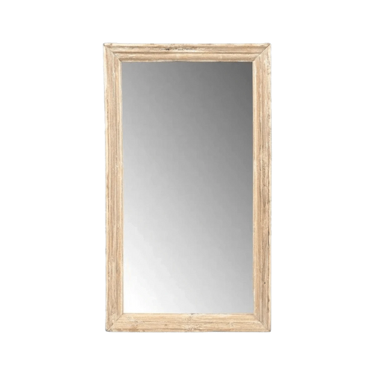 VINTAGE TEAK VANITY MIRROR / 432