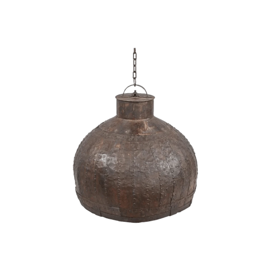 LARGE IRON SHADE WITH CHAIN