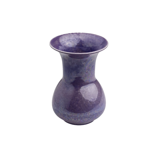 Ruskin Pottery Purple Lustre Vase with Flared Rim