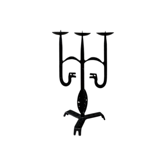Brutalist Wrought Iron Candelabra