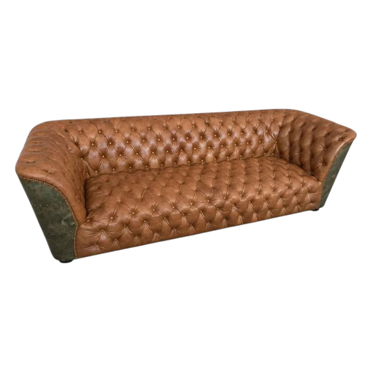 Aviator-Quality Chesterfield Sofa with Copper Backing