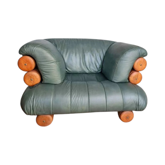 Plush Pacific Green Armchair