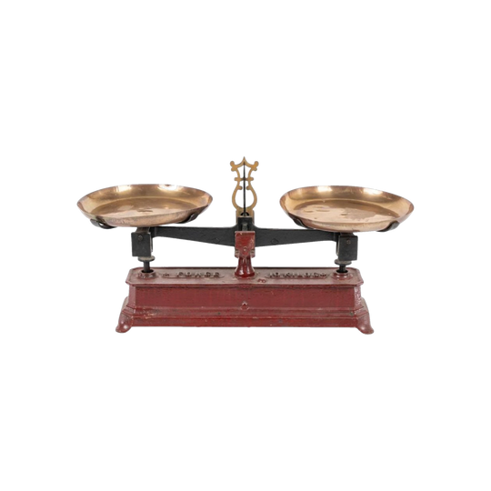 Antique French Scale with Red Base from The French Alps
