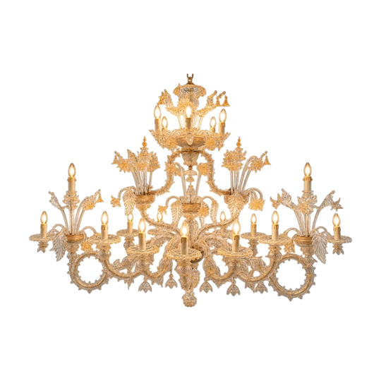 Gold & Clear Ca’ Rezzonico Murano Chandelier