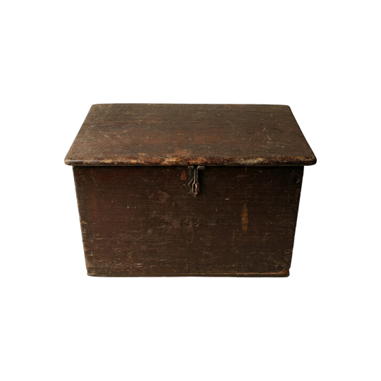 1671: Antique Rustic Wooden Storage Chest