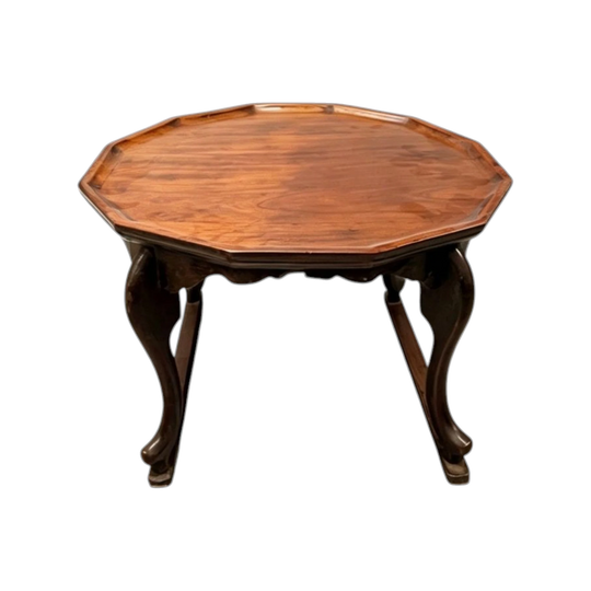 1651: Dodecagon Tea Table Wooden Low Coffee Table Accent Side Table