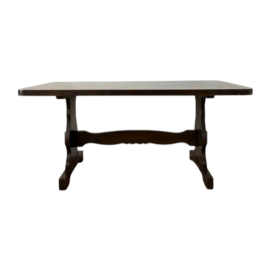 Solid wood refectory dining table