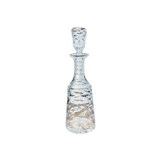 Signed Waterford Crystal Kathleen Decanter, Irish Lead Crystal Stoppered Carafe 35cm