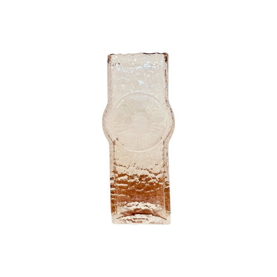 Jan Gabrhel Brutalist Art Glass Vase | Czech Mid-Century Modern Textured Sculpture