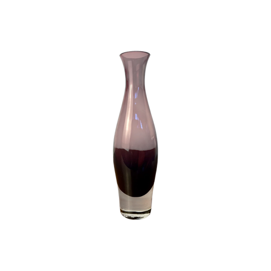 Aimo Okkolin Nimipäivä Vase | Amethyst Art Glass, Signed - Riihimäen Lasi
