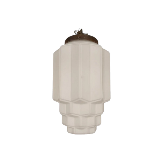 Large Original Art Deco Glass Pendant