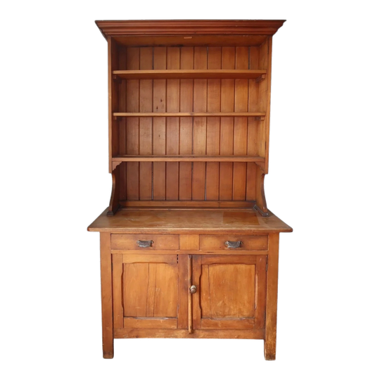 Antique Pine Kitchen Dresser / Hutch