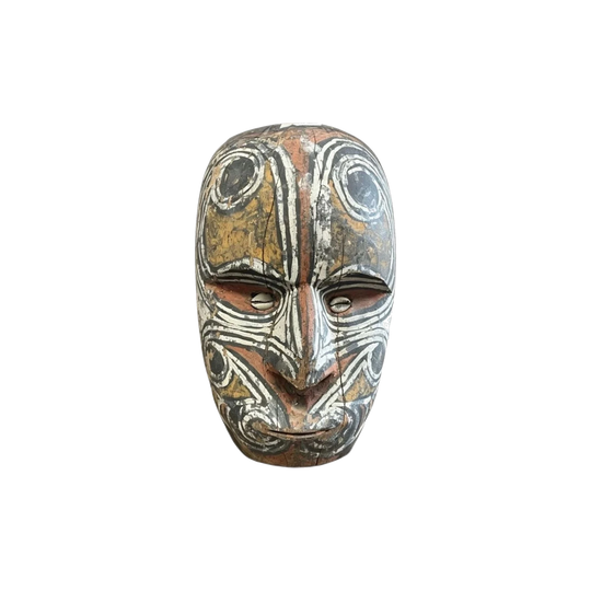 Vintage Papua New Guinea Sepik River Carved Wooden Tribal Mask