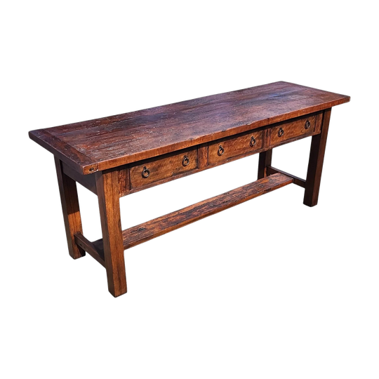 Rare custom handmade 1990s Bespoke Sydney Railway Ironbark Sideboard / Console Table