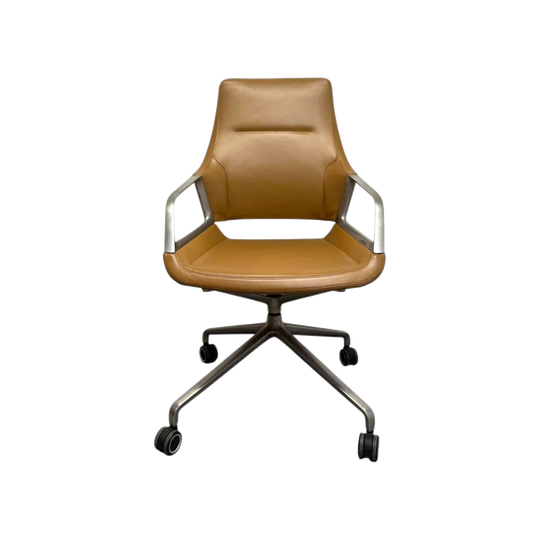 Wilkhahn Graph 301/5 Medium Back Conference Chair by Jehs + Laub – Reindeer Tan Leather