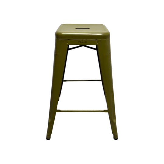 Tolix H75 Bar Stool by Xavier Pauchard – Olive Green