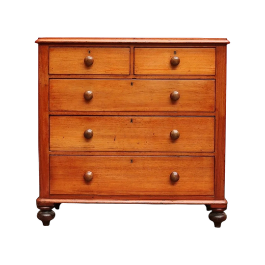 Antique Australian Cedar Five Drawer Chest of Drawers circa 1880. B13090