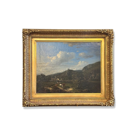 19th century "Landscape with cattle" by Vojeue c.1864
