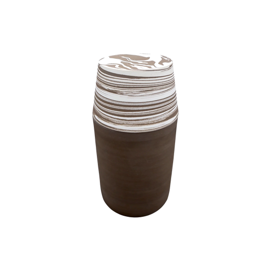 Box Style Vase with Neriage Lid made by Remi Fontaine (France) with removable lid
