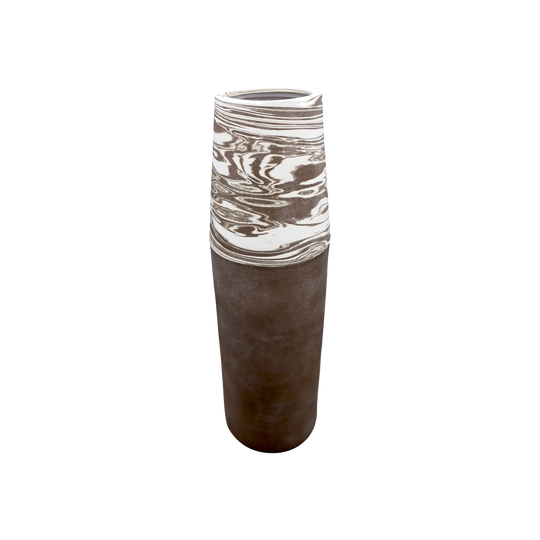Remi Fontaine Vase with Neriage Collar (tall with no lid)