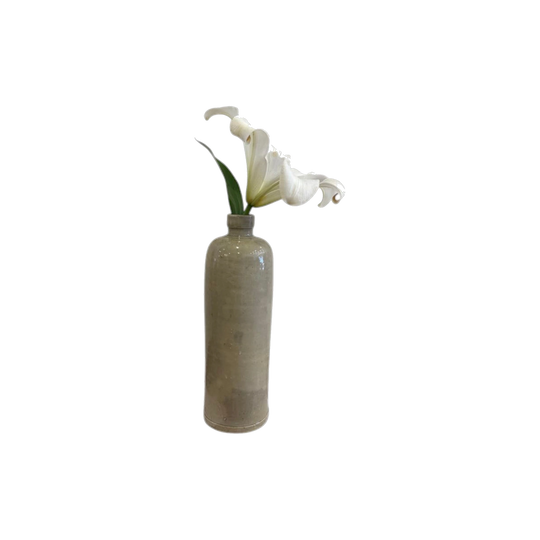 French Antique Stoneware Tall Vase