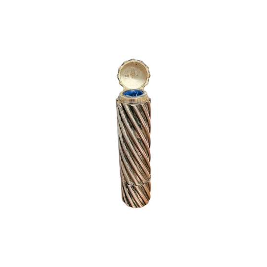 Highly Collectible Sampson Mordan Double-Ended Spiral Sterling Silver Scent Bottle