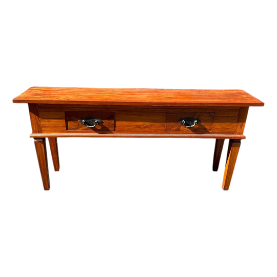 Large vintage wooden console table
