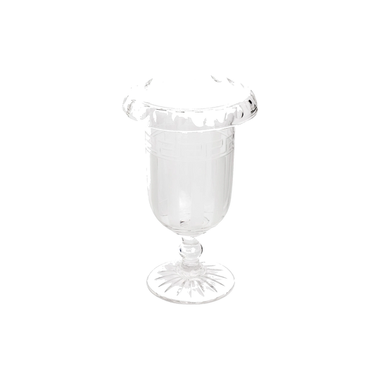 Victorian Cut and Etched Glass Celery Vase