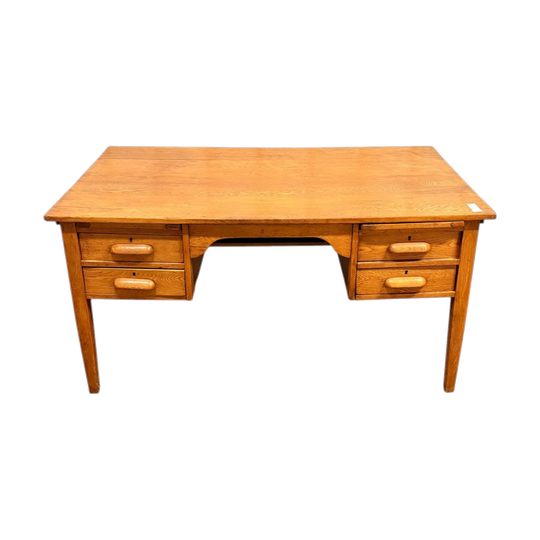 Vintage Solid Oak Office Desk