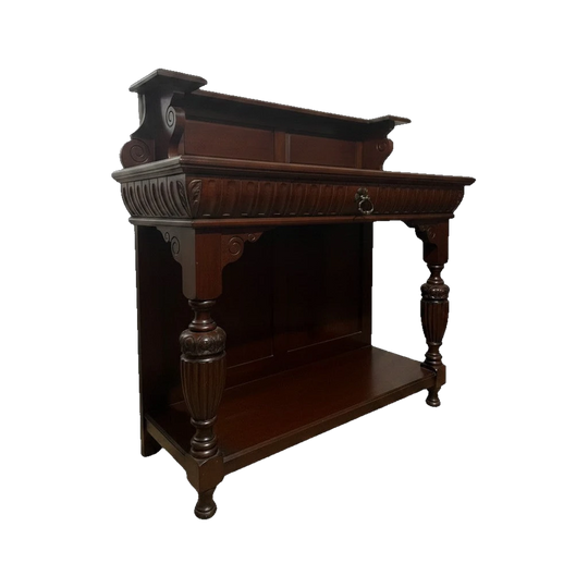 Henry II Mahogay Server antique French sideboard hall stall 121 x40x117h cm