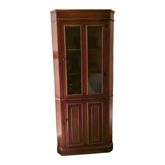 Vintage timber corner cabinet light weight one piece