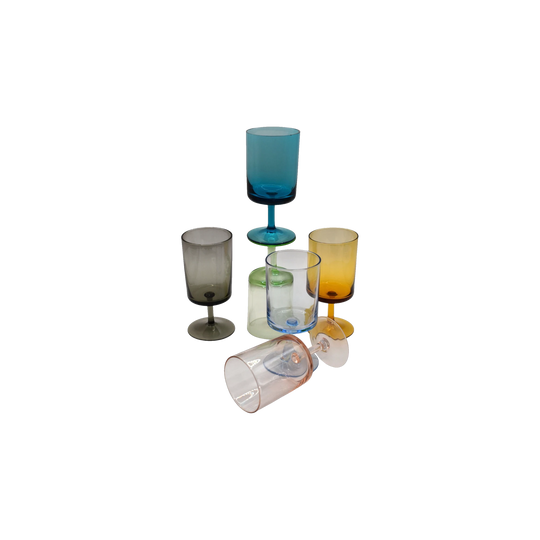 Retro MCM Harlequin Sherry & Cordial Glasses – Set of 6